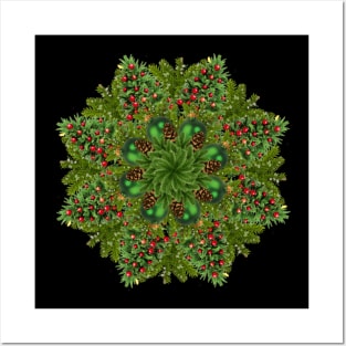 new year tree mandala Posters and Art